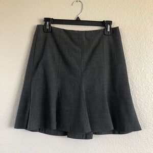 Express Flared Fit Gray Wool Blend Skirt 0